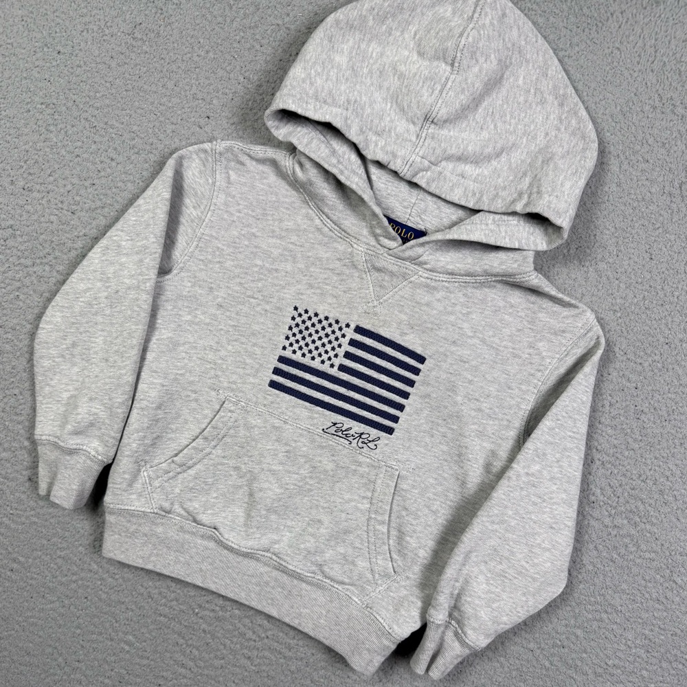 Kids Polo Ralph Lauren embroidered American flag sweatshirt